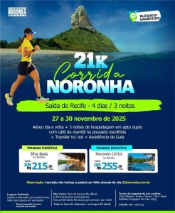 Corrida em Fernando de Noronha 2025 - 21k - Saída de Recife
